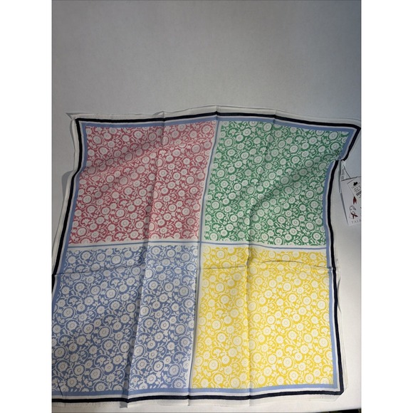 (2) TALBOTS SCARVES GARDEN SCARF FLOWERS & PATCHWORK NWT - Picture 3 of 8